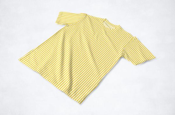 Yellow Stripe Lines Sports T-shirt