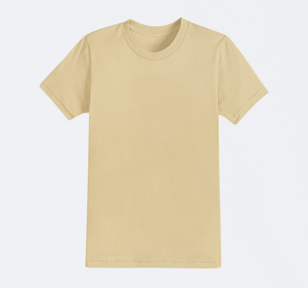 UNISEX Solid Plain Classic T-shirt - Beige