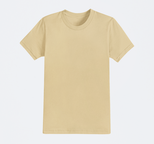 UNISEX Solid Plain Classic T-shirt - Beige