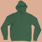 UNISEX Solid Plain Hoodie - Bottle green