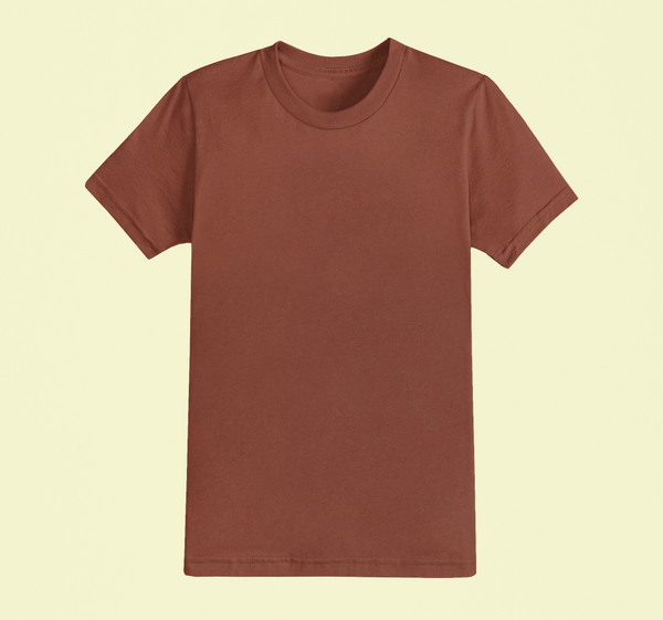 Solid Plain Brickred Sports T-shirt