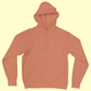 UNISEX Solid Plain Hoodie - Coral