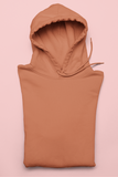 UNISEX Solid Plain Hoodie - Coral
