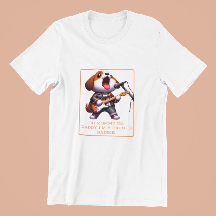 Puppy With Guitar Classic T-shirt(F.R.I.E.N.D.S) - UNISEX