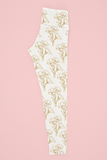 Hibiscus Floral Outline Printed Leggings