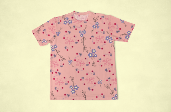 Floral Printed Athleisure wear T-shirt