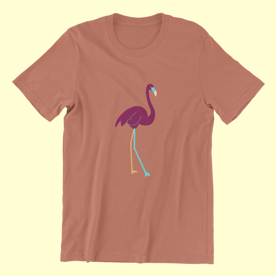 Flamingo Printed Classic T-shirt - UNISEX