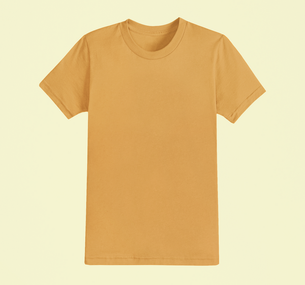 UNISEX Solid Plain Classic T-shirt - Golden Yellow