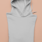 UNISEX Solid Plain Hoodie - Grey melange