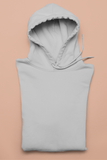 UNISEX Solid Plain Hoodie - Grey melange