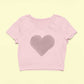 Lines Heart Crop Top - My Store