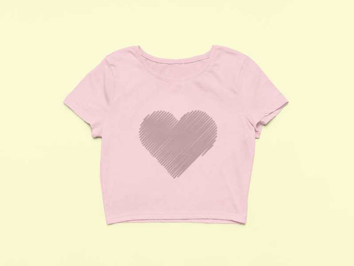 Lines Heart Crop Top - My Store