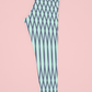 Geometric Half Curve Printed Blue Leggings
