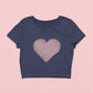 Lines Heart Crop Top - My Store