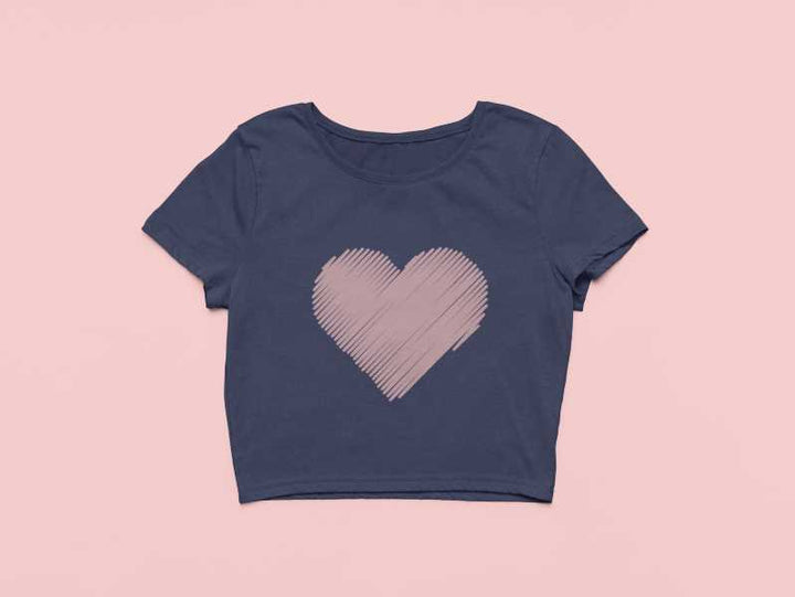 Lines Heart Crop Top - My Store