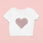Lines Heart Crop Top - My Store