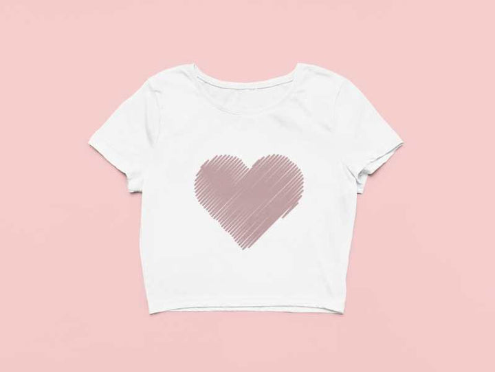 Lines Heart Crop Top - My Store