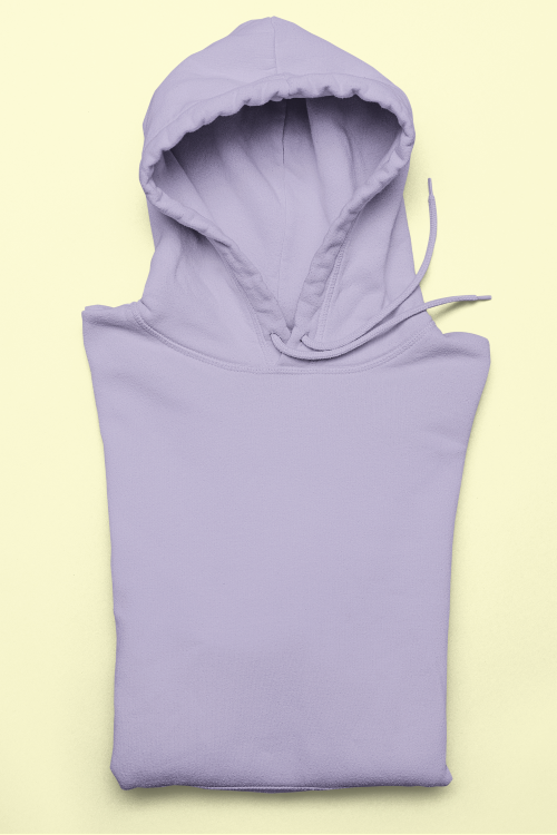 UNISEX Solid Plain Hoodie - Lavender