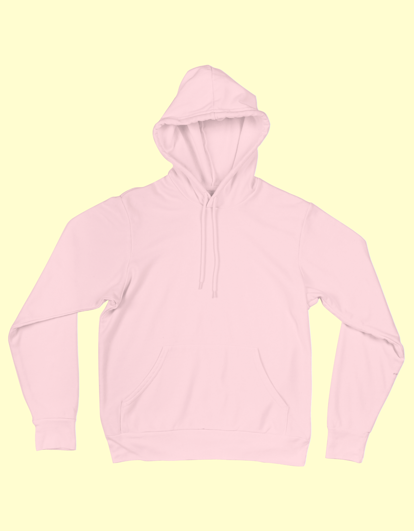 UNISEX Solid Plain Hoodie - Light Pink