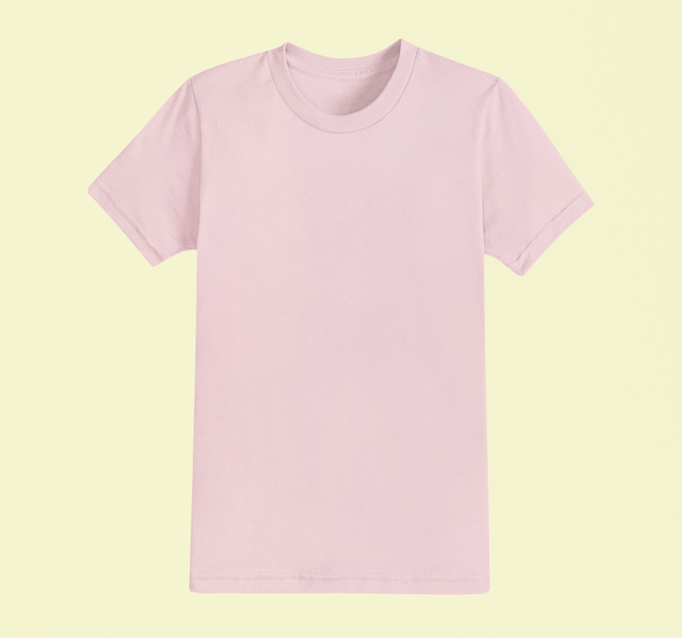 UNISEX Solid Plain Classic T-shirt - Light Pink