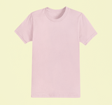 UNISEX Solid Plain Classic T-shirt - Light Pink