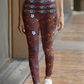 Multi Floral Printed Brickred Leggings
