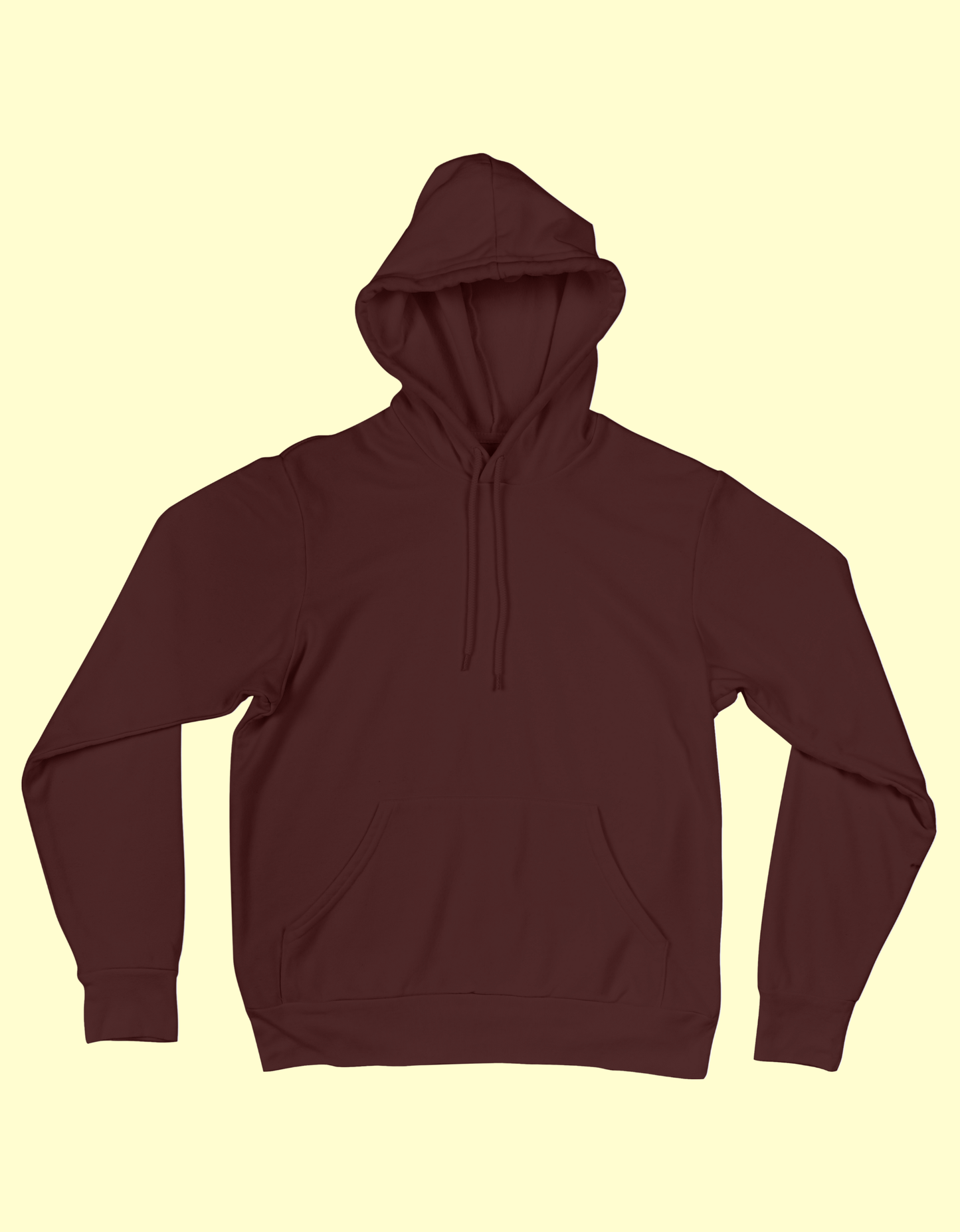 UNISEX Solid Plain Hoodie - Maroon