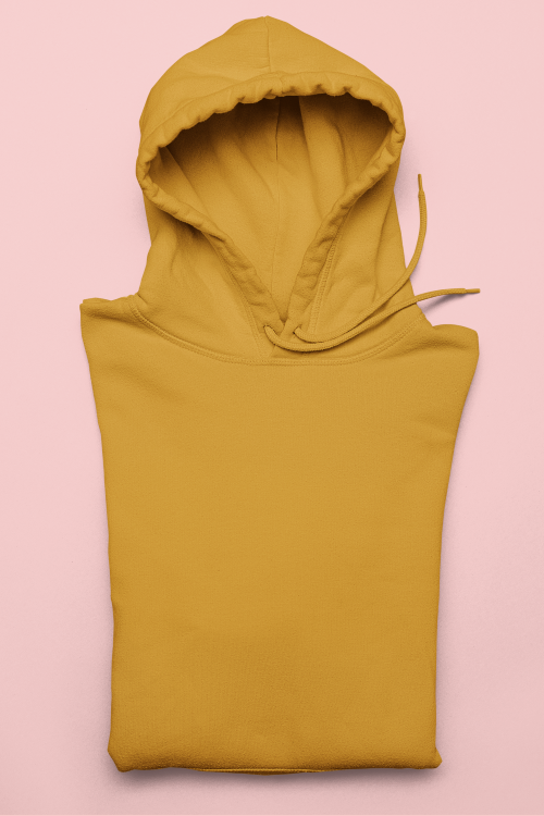 UNISEX Solid Plain Hoodie - Mustard yellow