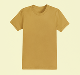 Solid Plain Mustard Yellow Sports T-shirt