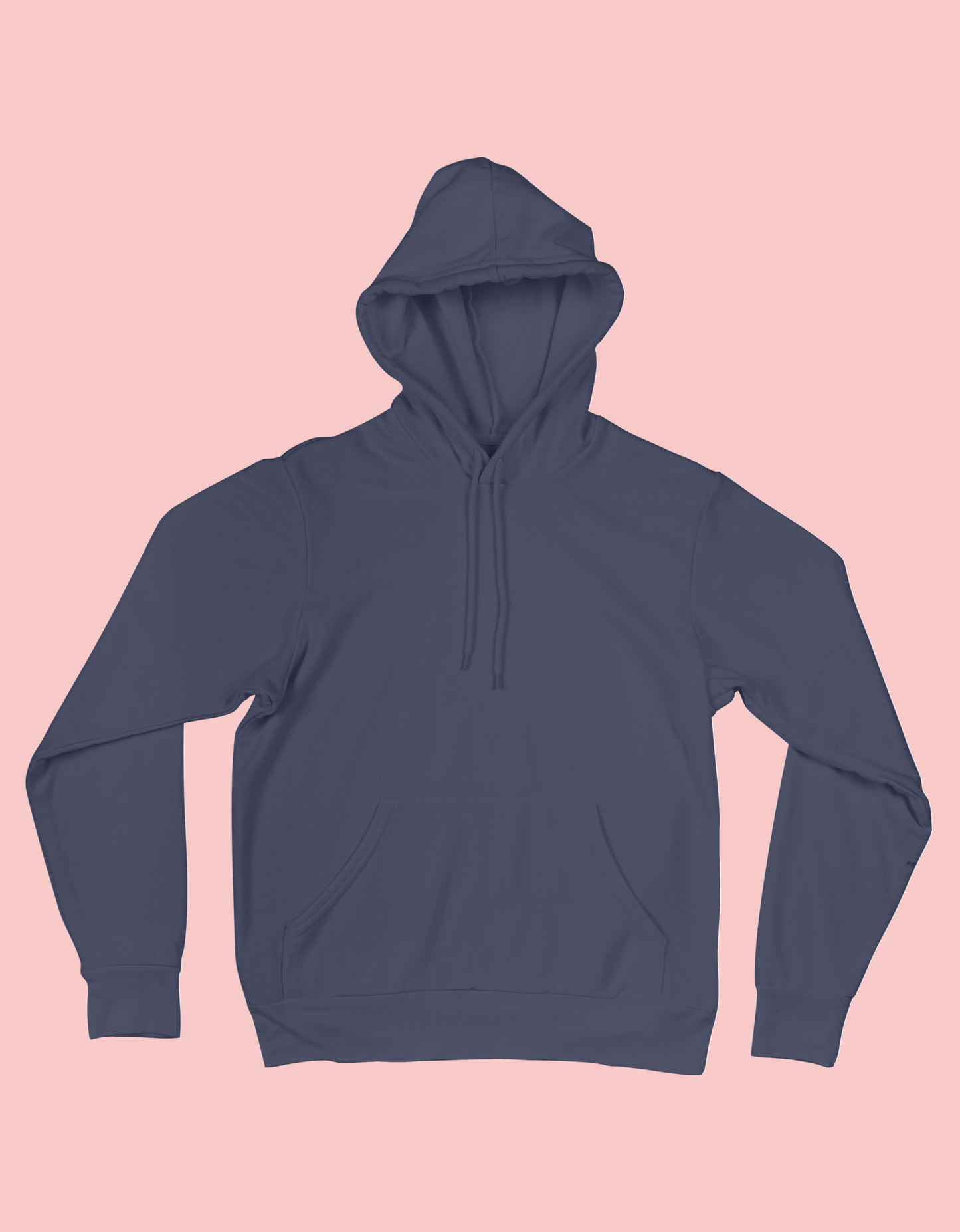 UNISEX Solid Plain Hoodie - Navy blue