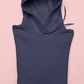 UNISEX Solid Plain Hoodie - Navy blue