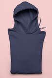 UNISEX Solid Plain Hoodie - Navy blue