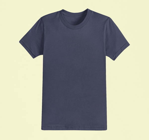 UNISEX Solid Plain Classic T-shirt - Navy blue