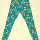 Floral Printed Green Leggings
