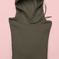 UNISEX Solid Plain Hoodie - Olive green