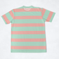 Pink And Blue Striped Sports wear T-shirt