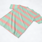 Pink And Blue Striped Sports wear T-shirt