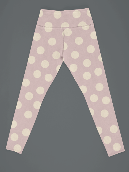 White Polka Dotted Printed Leggings