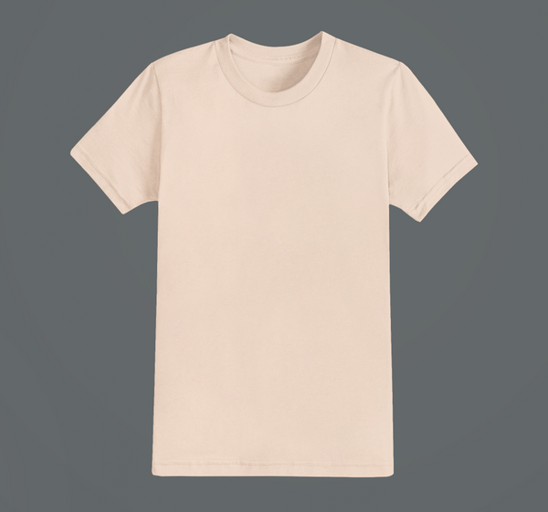 UNISEX Solid Plain Classic T-shirt - Peach