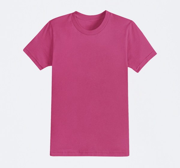 Solid Plain Pink Sports wear T-shirt