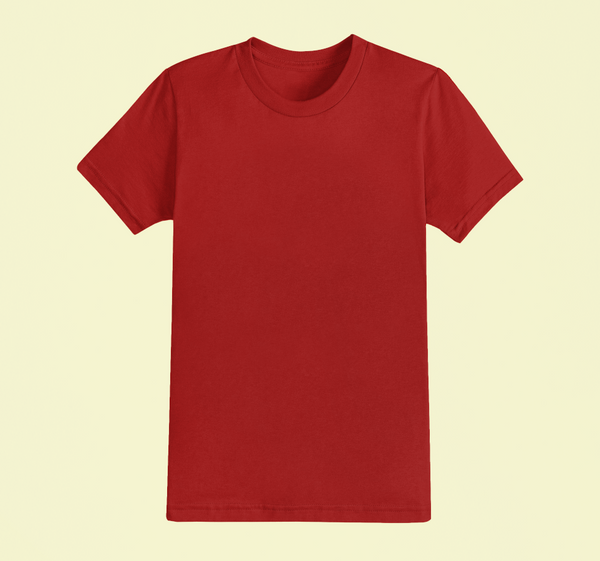 UNISEX Solid Plain Classic T-shirt - Red