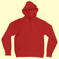 UNISEX Solid Plain Hoodie - Red