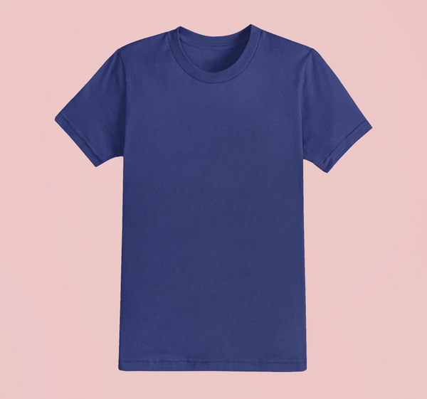 UNISEX Solid Plain Classic T-shirt - Royal blue