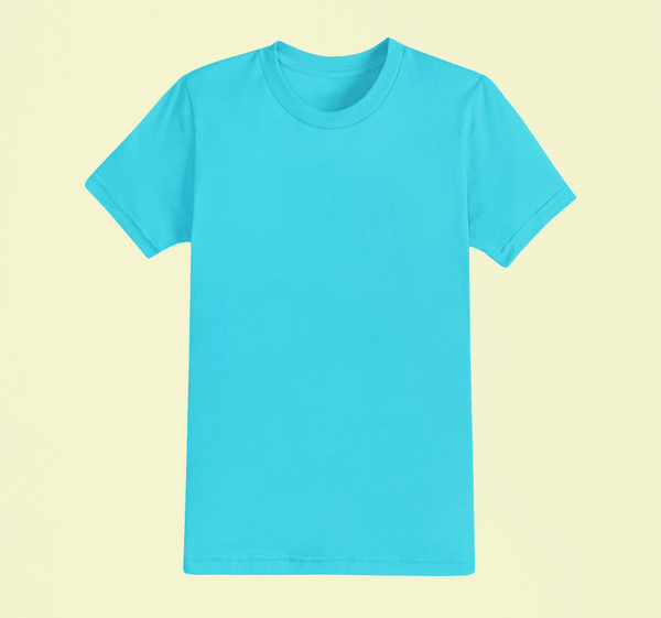 UNISEX Solid Plain Classic T-shirt - Skyblue