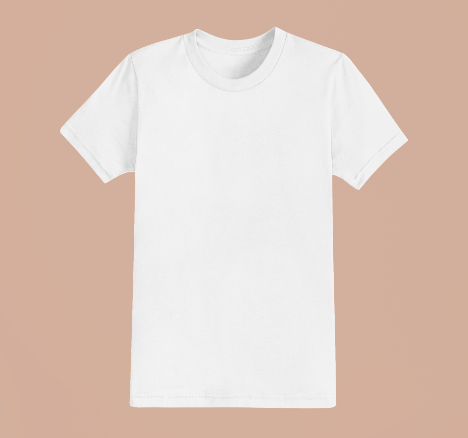 UNISEX Solid Plain Classic T-shirt - White