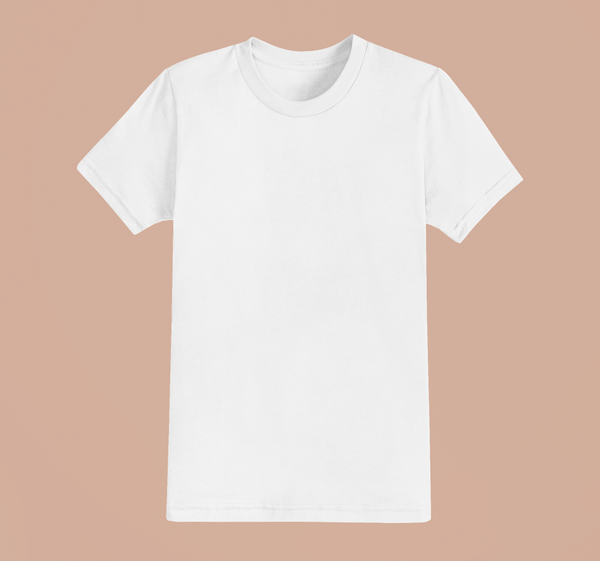 UNISEX Solid Plain Classic T-shirt - White