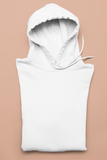 UNISEX Solid Plain Hoodie - White