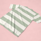 Multi Color Wide Stripe Lined Jersey Athleisure wear T-shirt