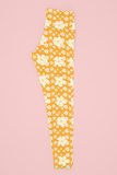 Flowers Printed Yellow Leggings
